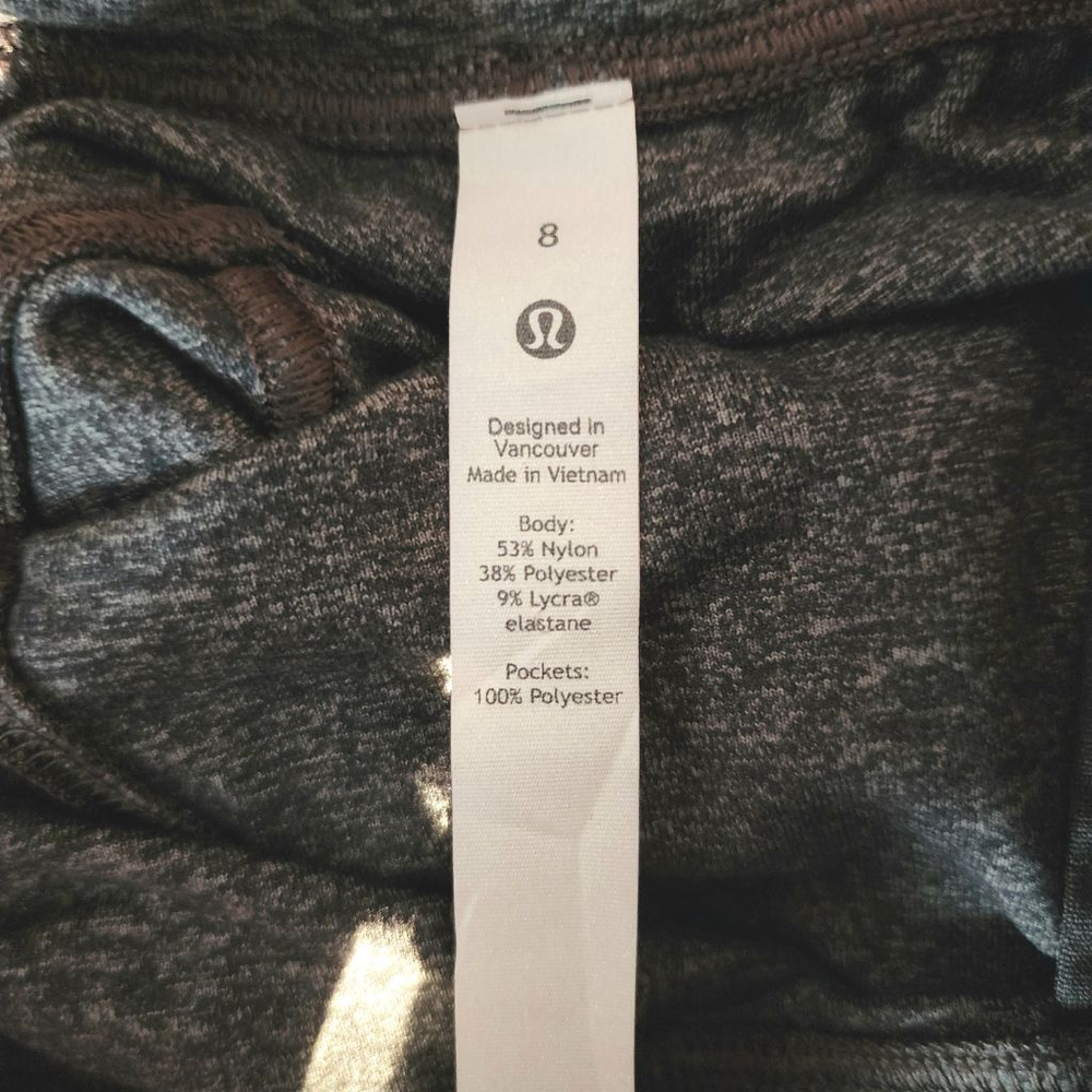 LULULEMON NWOT Ready To Rulu Heathered Gray Crop Track Pants Joggers Size 8 149 - Picture 3 of 3
